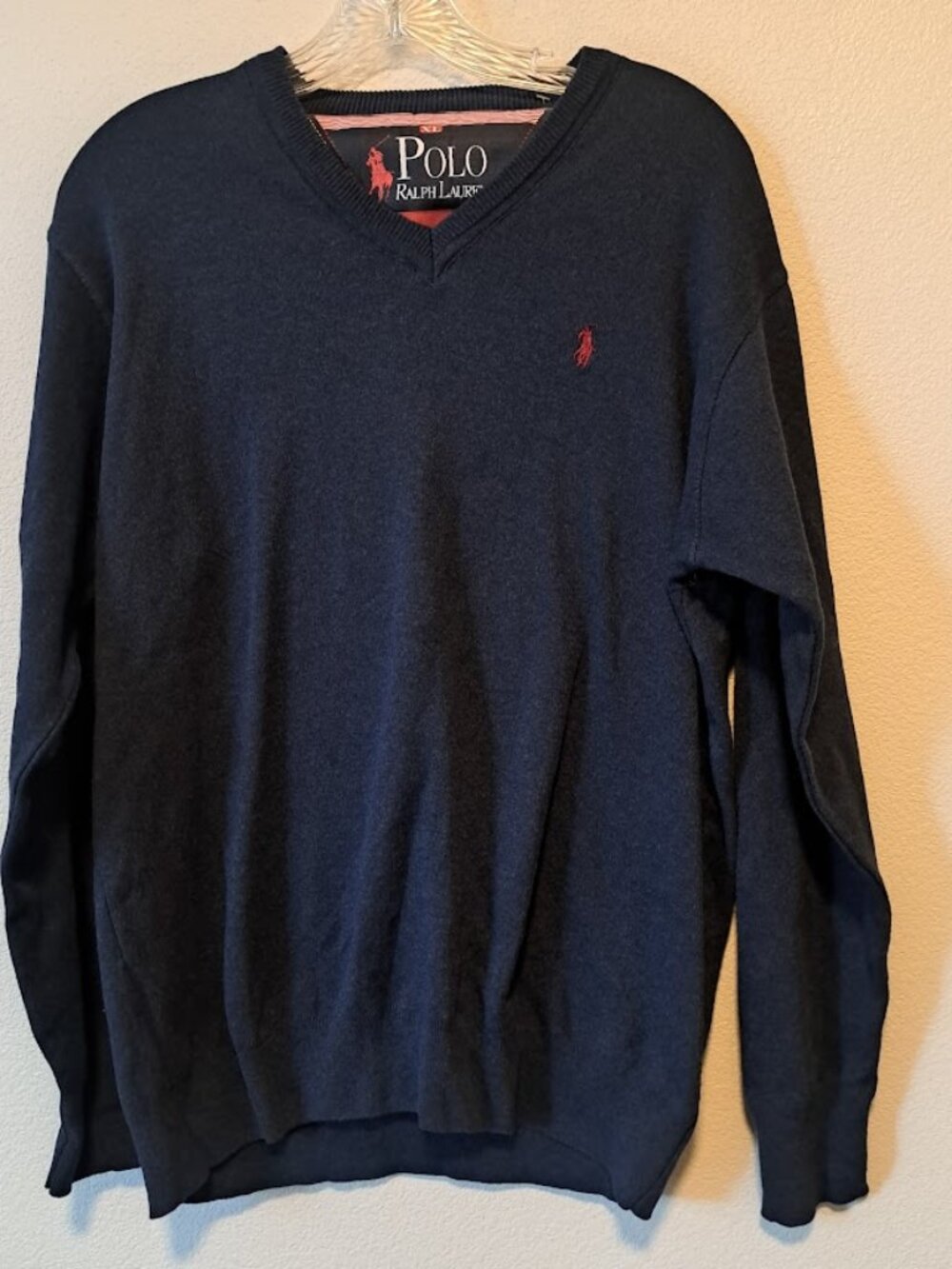 Polo Ralph Lauren Men's V-Neck Pullover Sweater in blue Size Men's XL